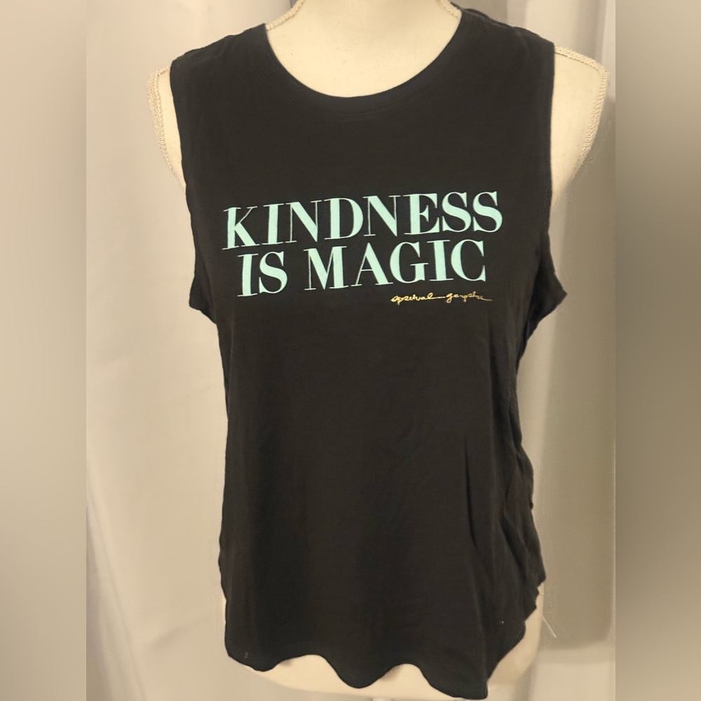 Spiritual Gangster Black Muscle Tee with Blue Print